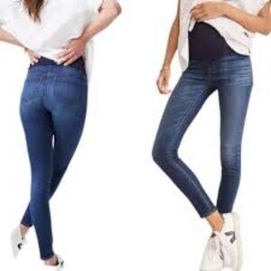 Madewell Maternity Over The Belly Denim Stretch Skinny Mommy Ankle 27 Jeans